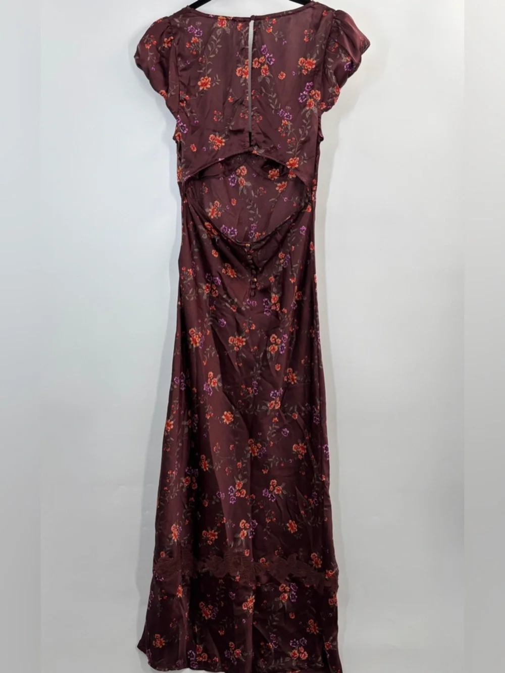 FREE PEOPLE Butterfly Babe Maxi Dress in Brown Floral - Picture 6 of 7